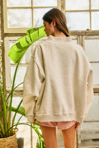 IT2594E-WWJD1 | WWJD Embroidered Mock-neck Sweatshirt