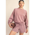 MINERAL WASHED FRENCH TERRY SHORT SET
