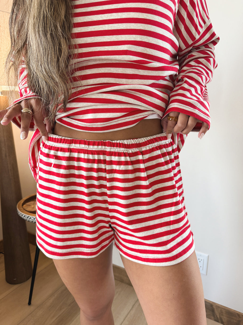 Cherry Stripe Lounge Set