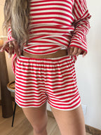 Cherry Stripe Lounge Set