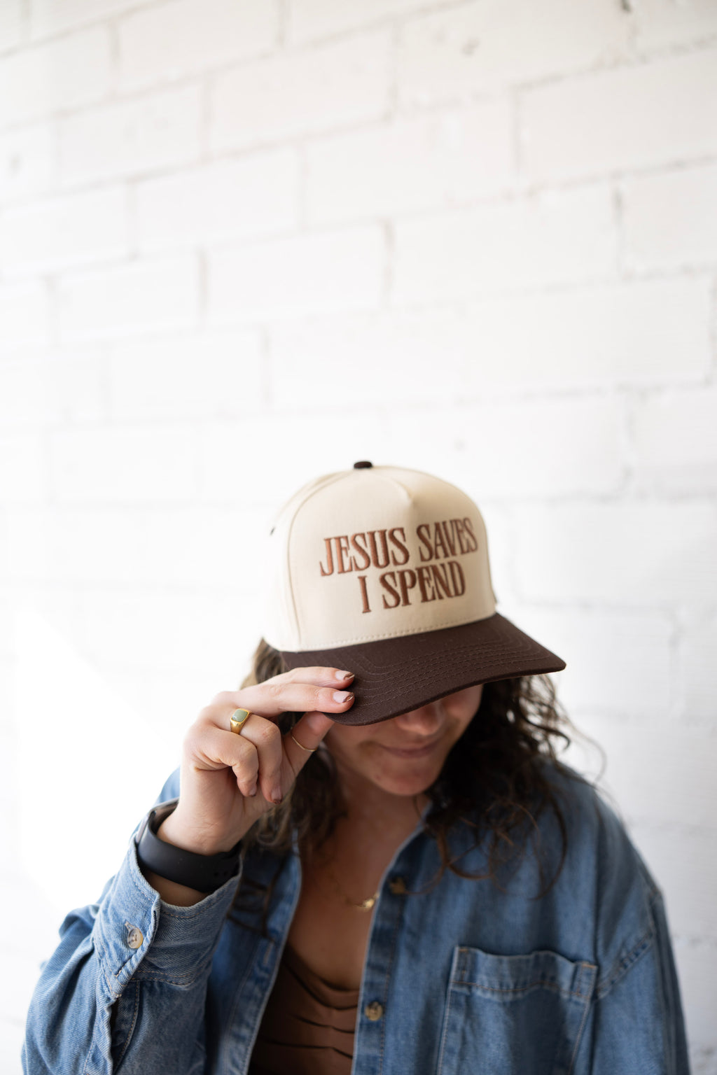 Jesus Saves I Spend Trucker hat