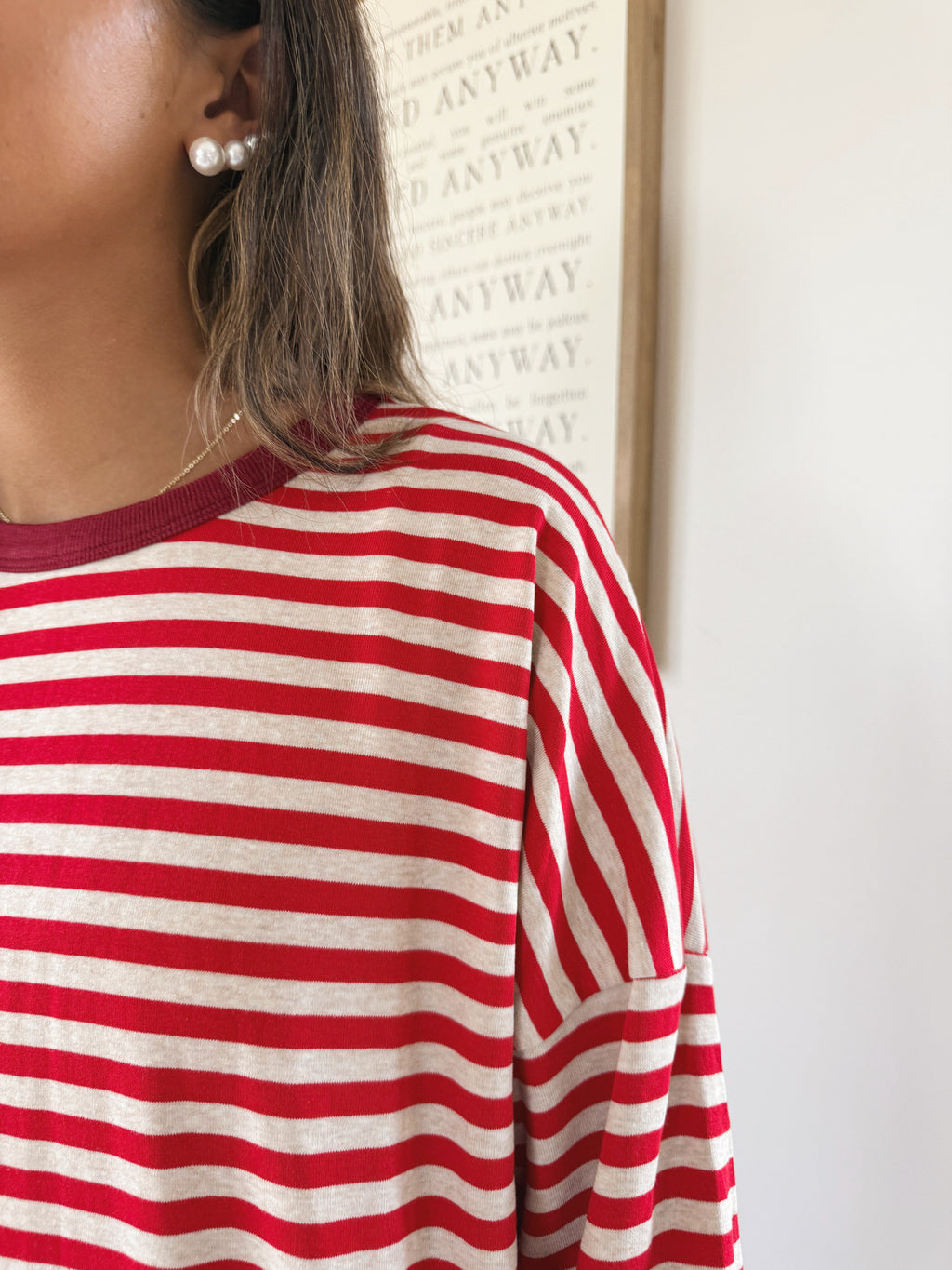 Cherry Stripe Lounge Set