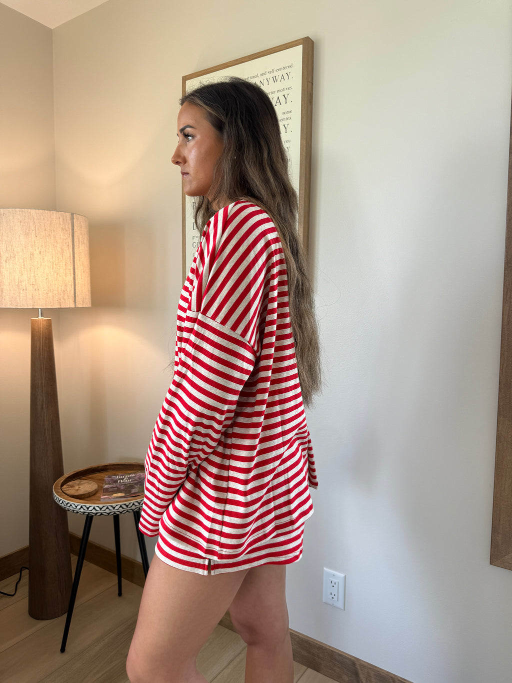 Cherry Stripe Lounge Set