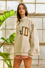 IT2594E-WWJD1 | WWJD Embroidered Mock-neck Sweatshirt