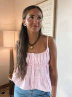Daisy pink tank