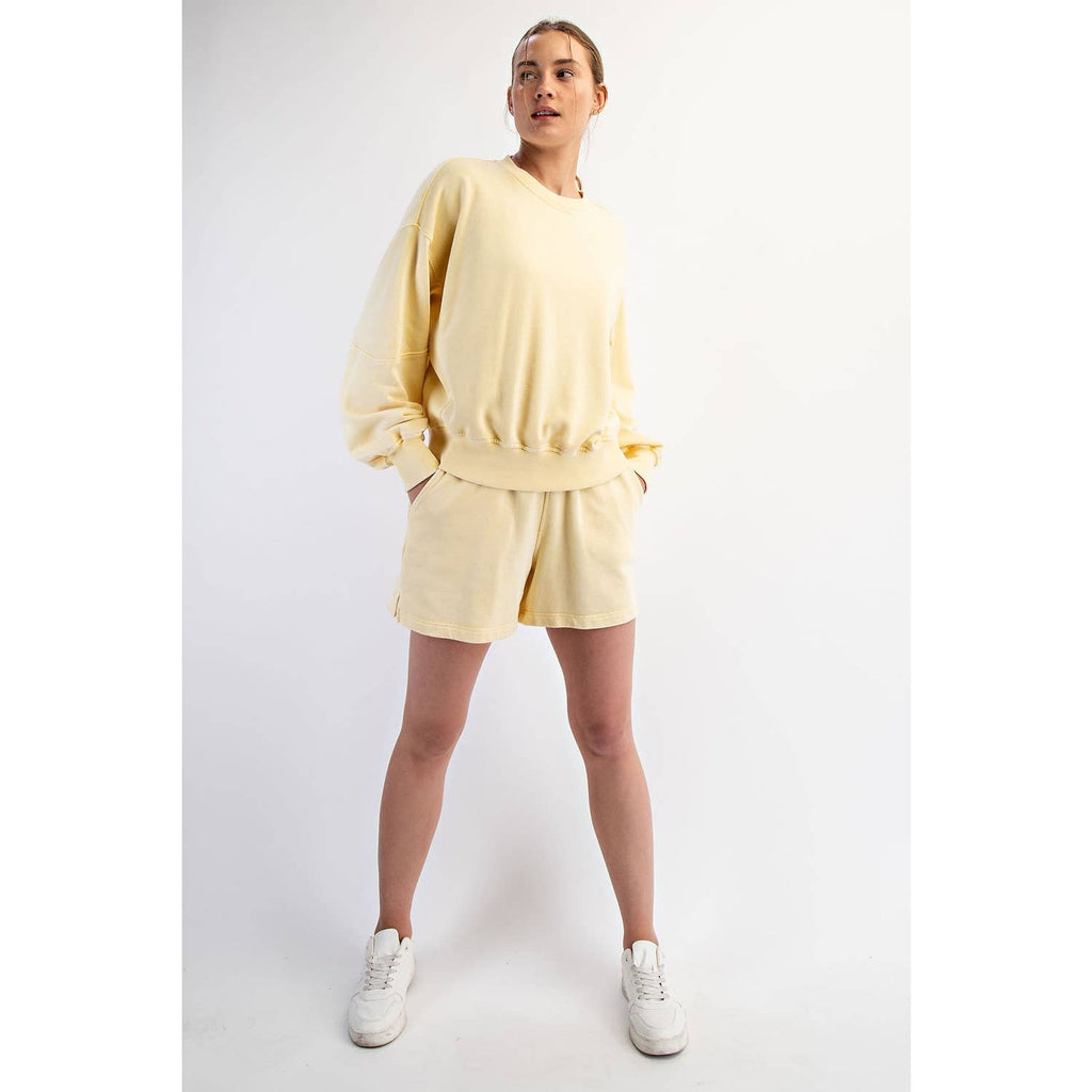 MINERAL WASHED FRENCH TERRY SHORT SET