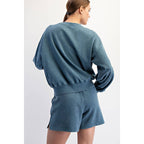 MINERAL WASHED FRENCH TERRY SHORT SET