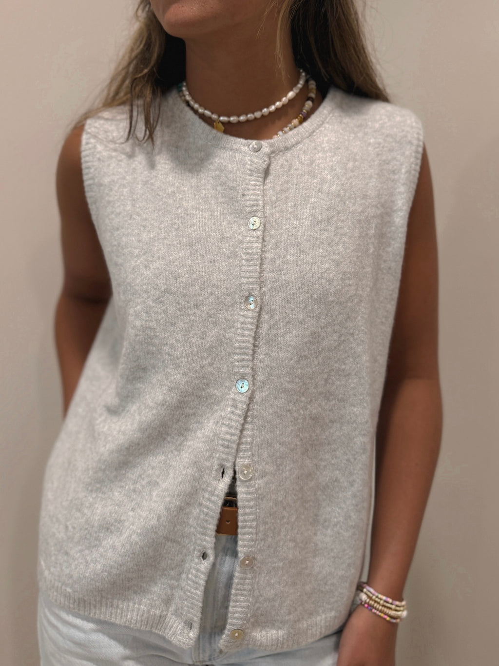 Sleeveless Cardigan