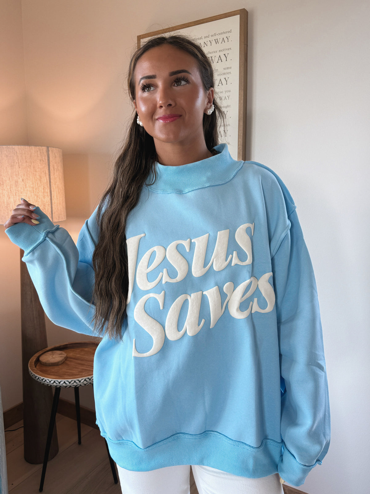 Jesus Saves Reversible Mockneck
