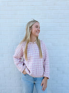 Petal Gingham Sweater