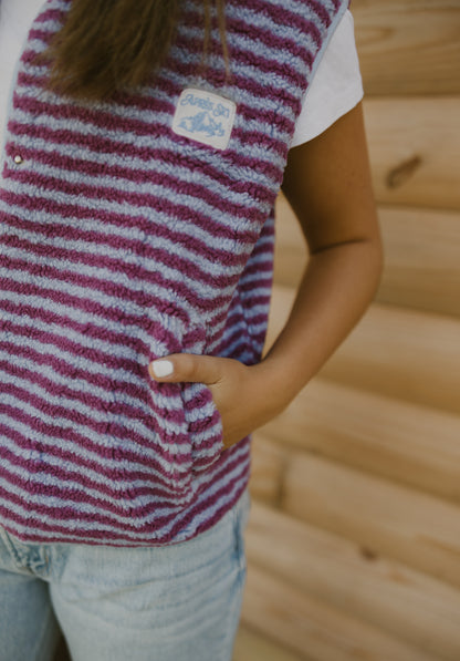 The Berry Striped Vest