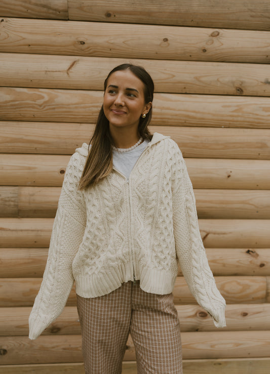 Cable Knit Sweater Cardigan