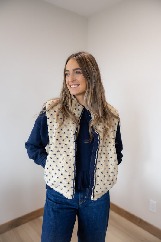 Floral Fleece Vest