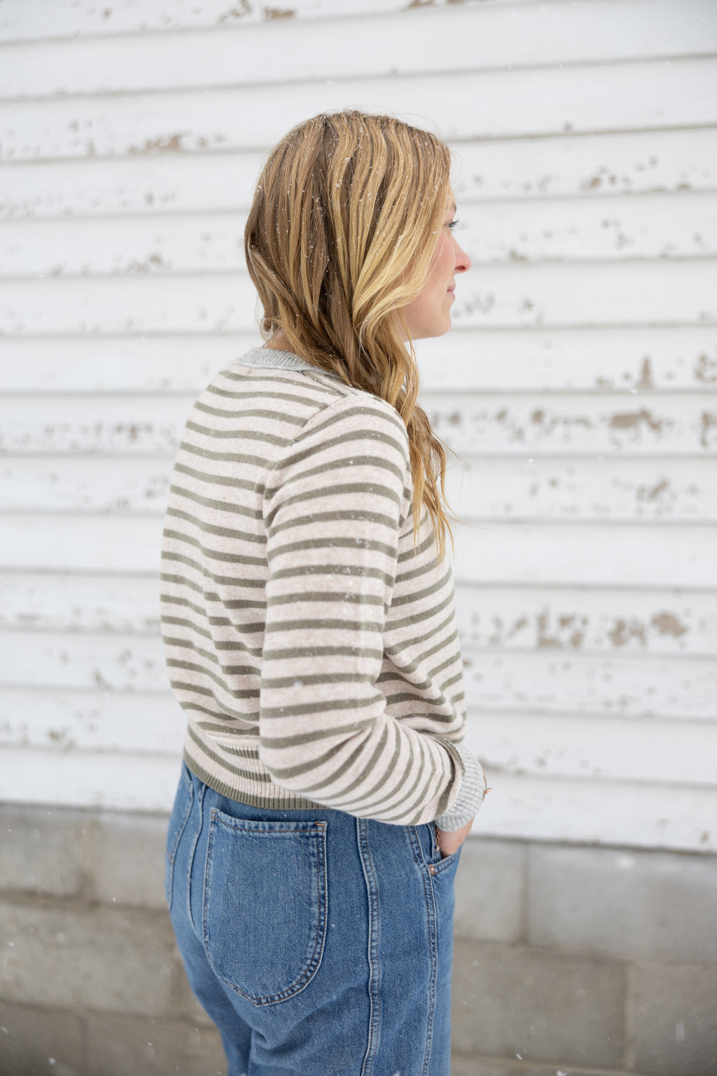 The Sage Stripe Top