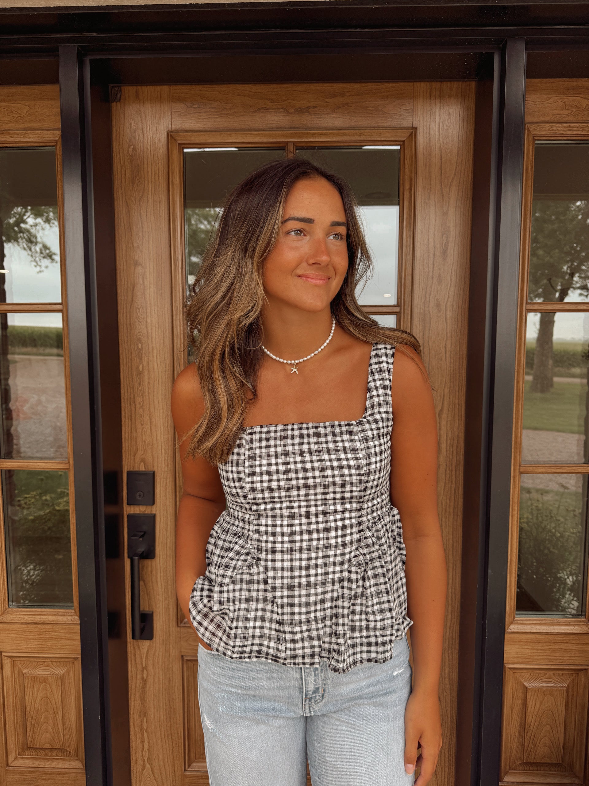 Peplum tank