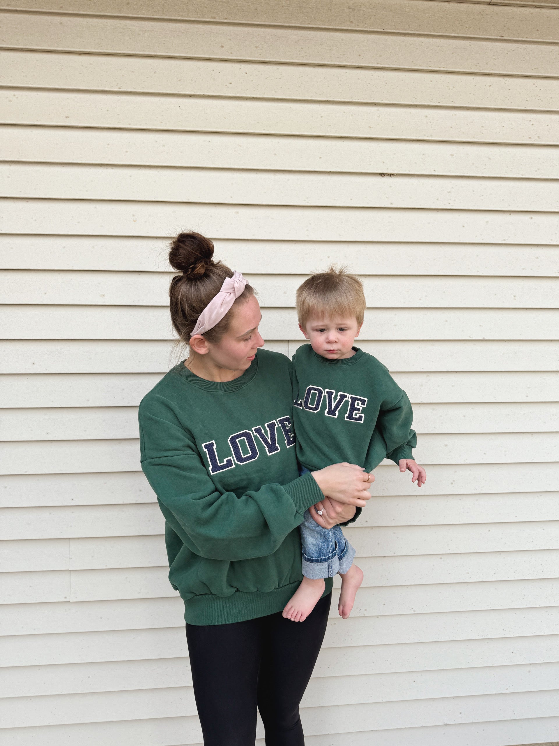 Toddler Corduroy Embroidery LOVE Sweatshirt