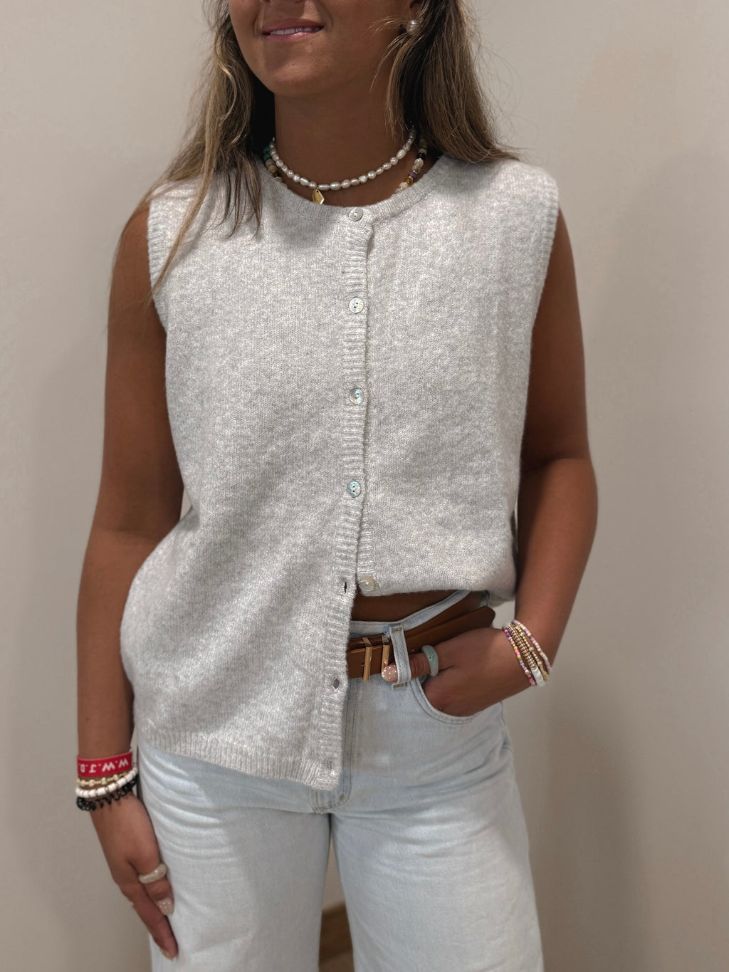 Sleeveless Cardigan