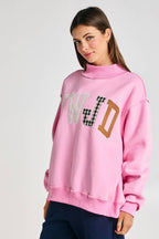 IT2594E-WWJD1 | WWJD Embroidered Mock-neck Sweatshirt
