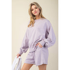 MINERAL WASHED FRENCH TERRY SHORT SET