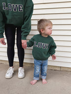 Toddler Corduroy Embroidery LOVE Sweatshirt