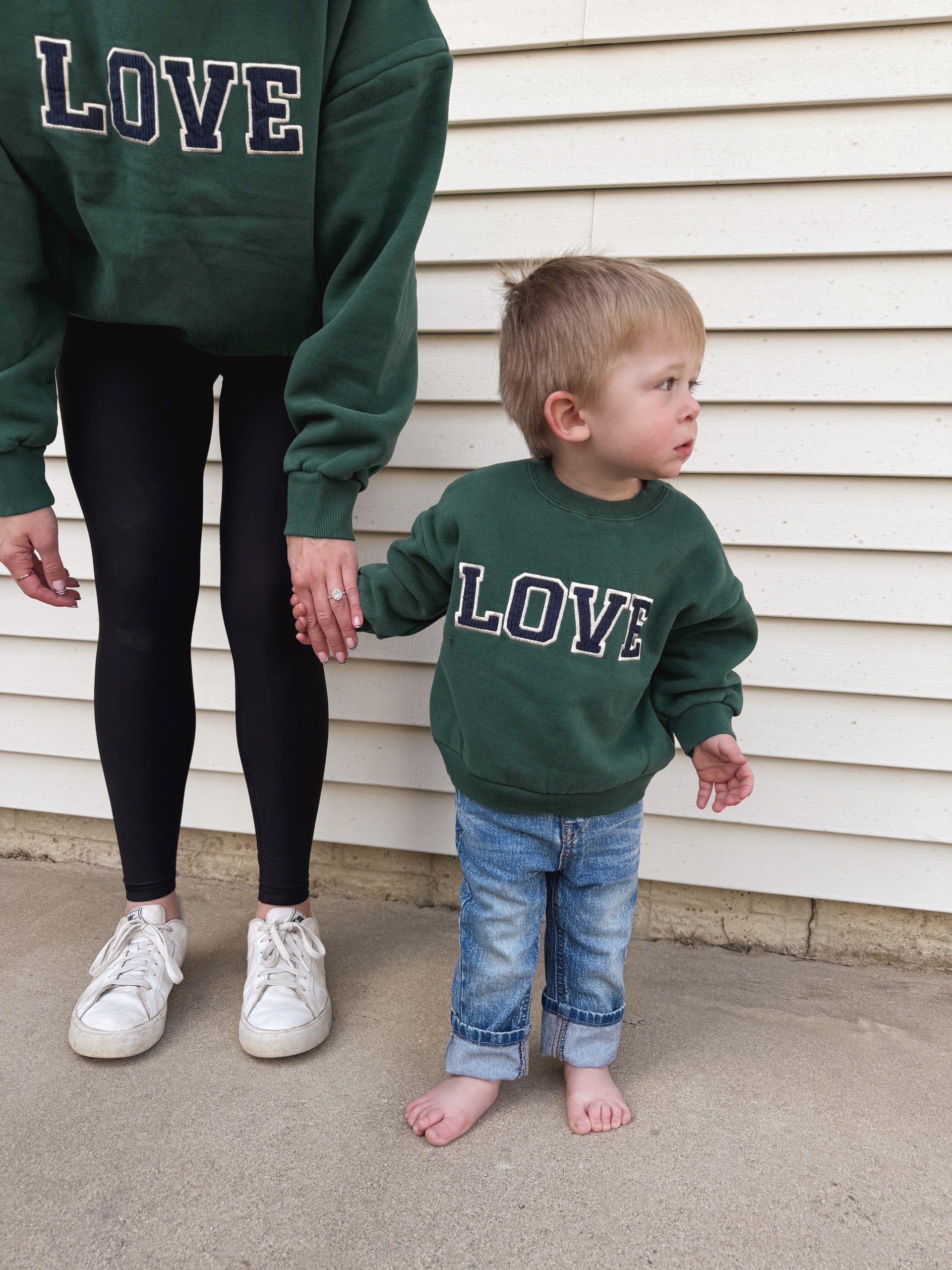 Toddler Corduroy Embroidery LOVE Sweatshirt