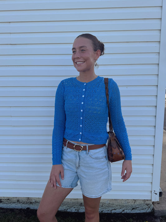 Blueberry Crochet shirt