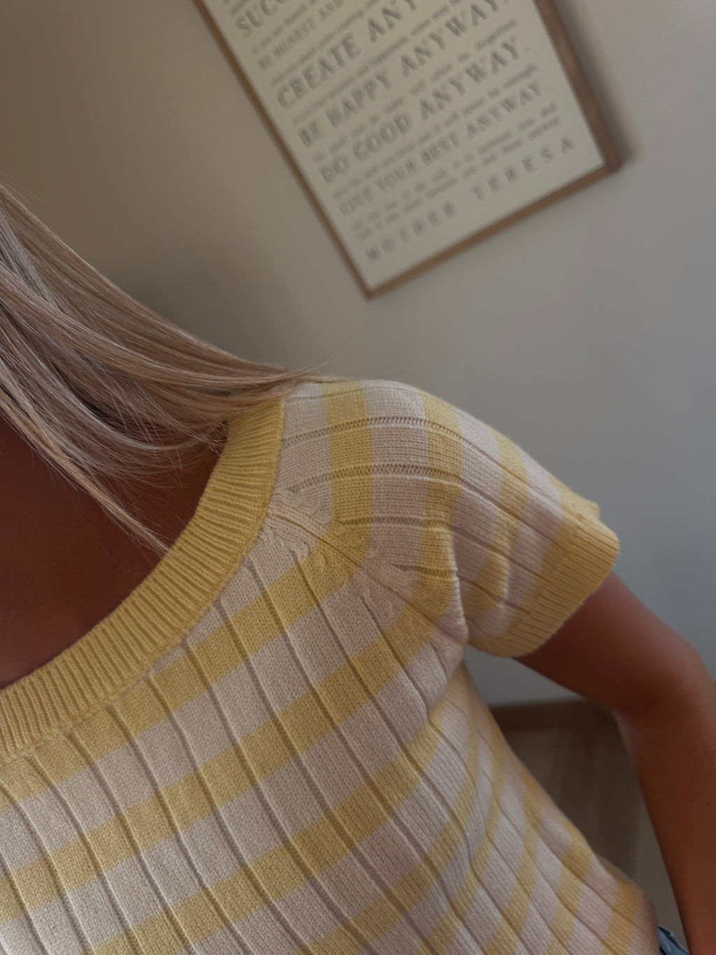 Lemon Stripe Top