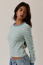 THERMAL LONG SLEEVE WITH THUMB HOLE KNIT TOP