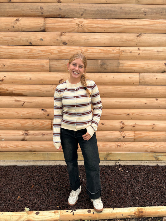 Soft Striped Cardigan