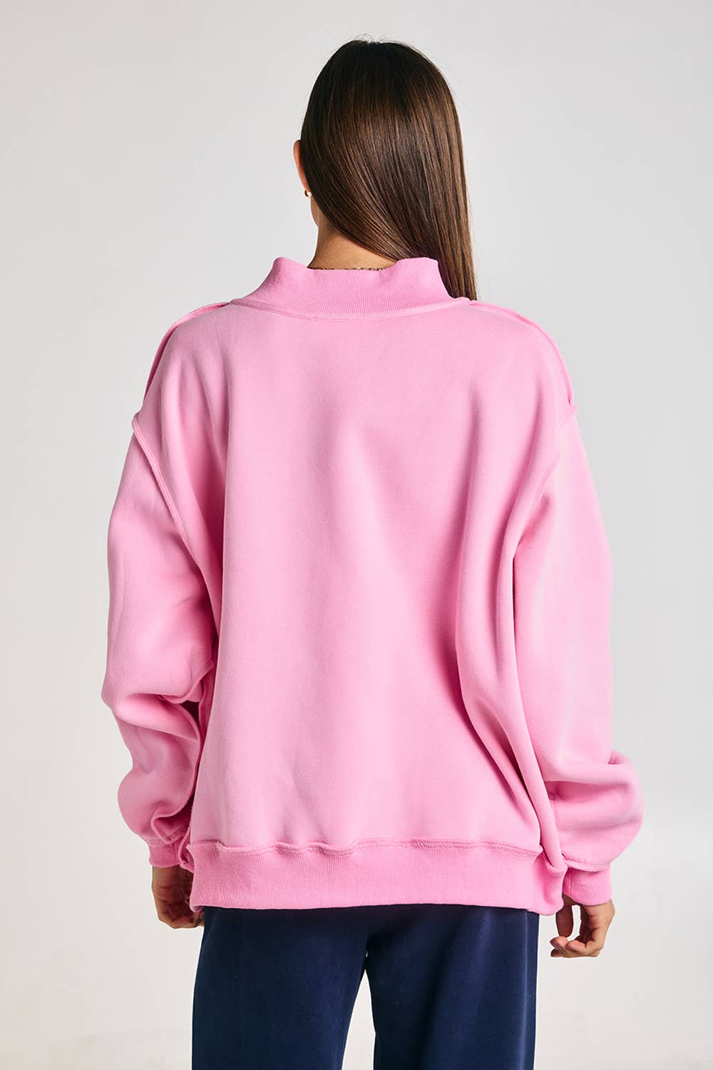 IT2594E-WWJD1 | WWJD Embroidered Mock-neck Sweatshirt