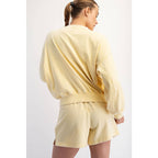 MINERAL WASHED FRENCH TERRY SHORT SET
