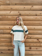 Retro Stripe Boxy Tee