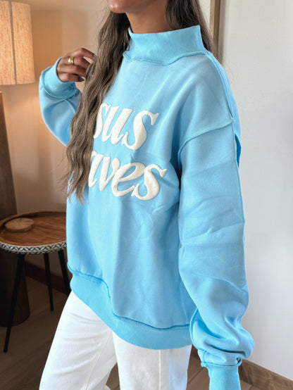 Jesus Saves Reversible Mockneck
