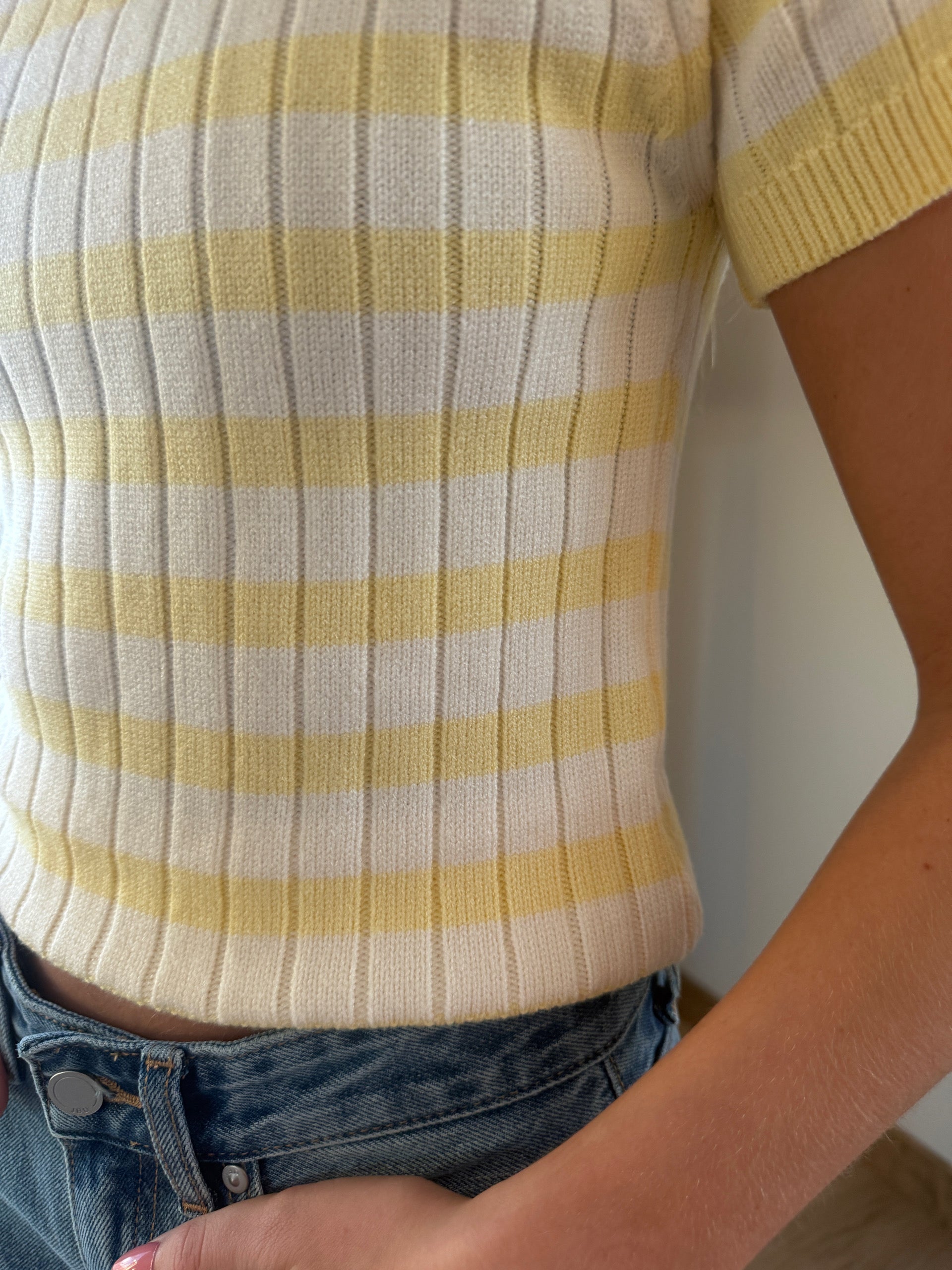 Lemon Stripe Top