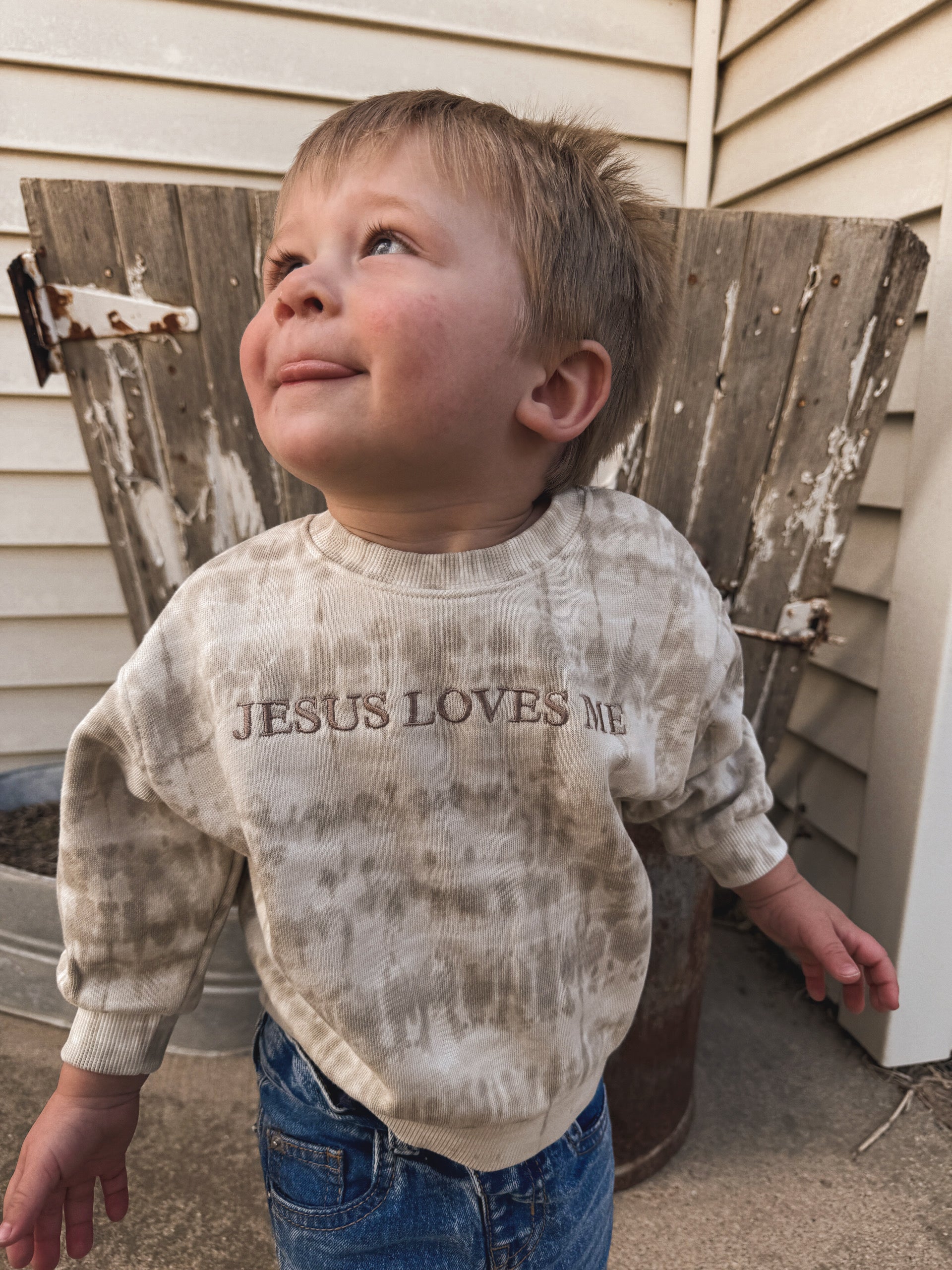 JESUS LOVES ME Tie-Dye Sweatshirt