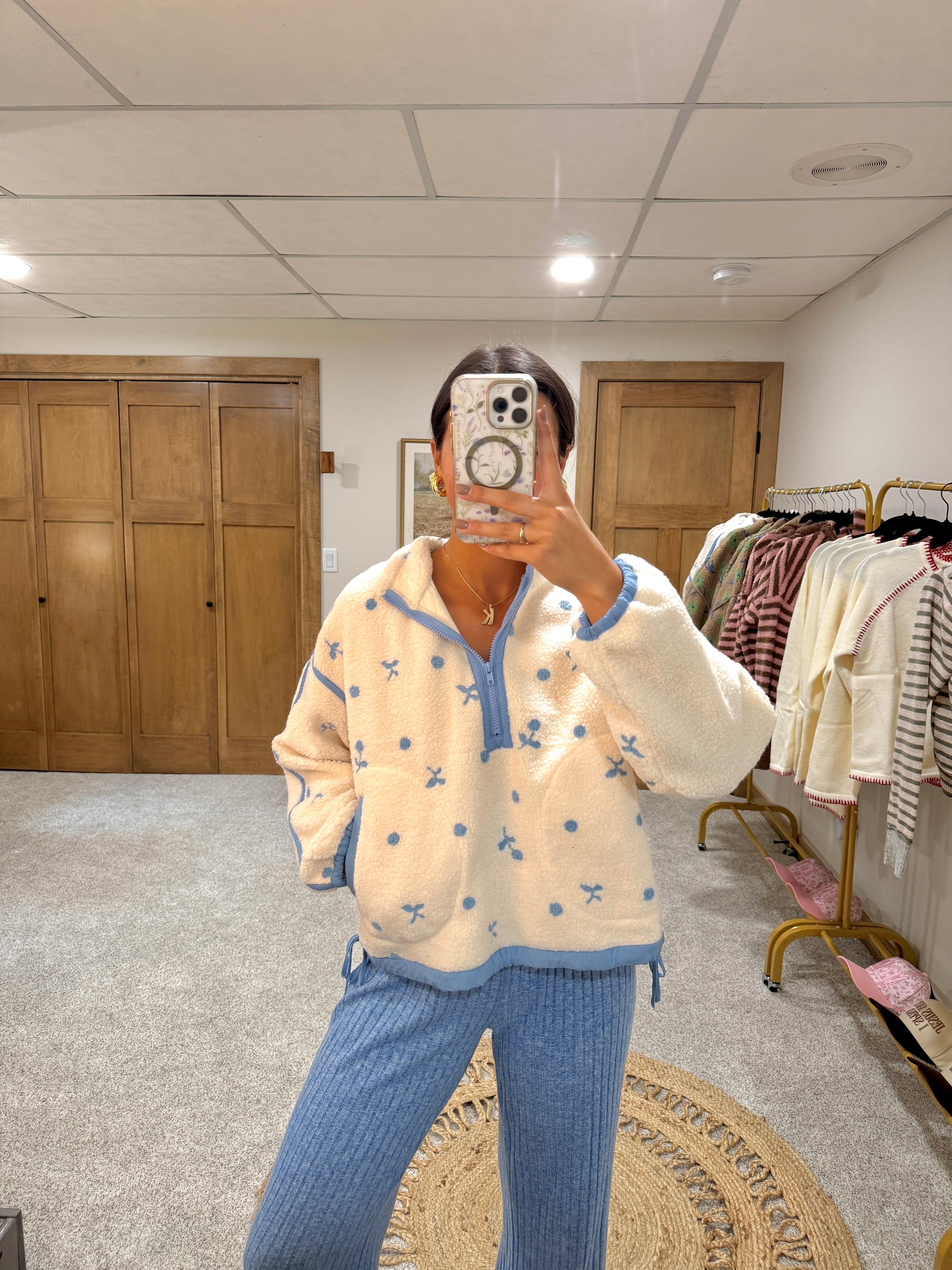 The Frosted Floral Sherpa