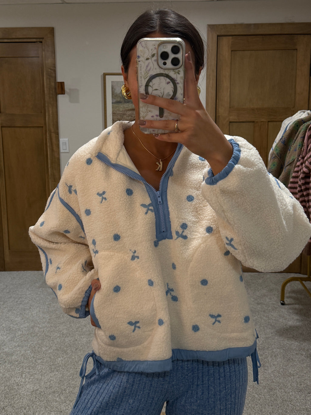 The Frosted Floral Sherpa