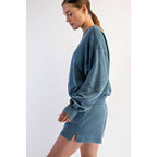 MINERAL WASHED FRENCH TERRY SHORT SET