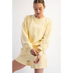 MINERAL WASHED FRENCH TERRY SHORT SET