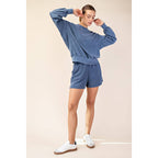 MINERAL WASHED FRENCH TERRY SHORT SET