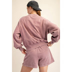MINERAL WASHED FRENCH TERRY SHORT SET
