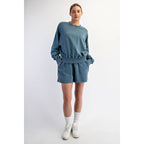 MINERAL WASHED FRENCH TERRY SHORT SET
