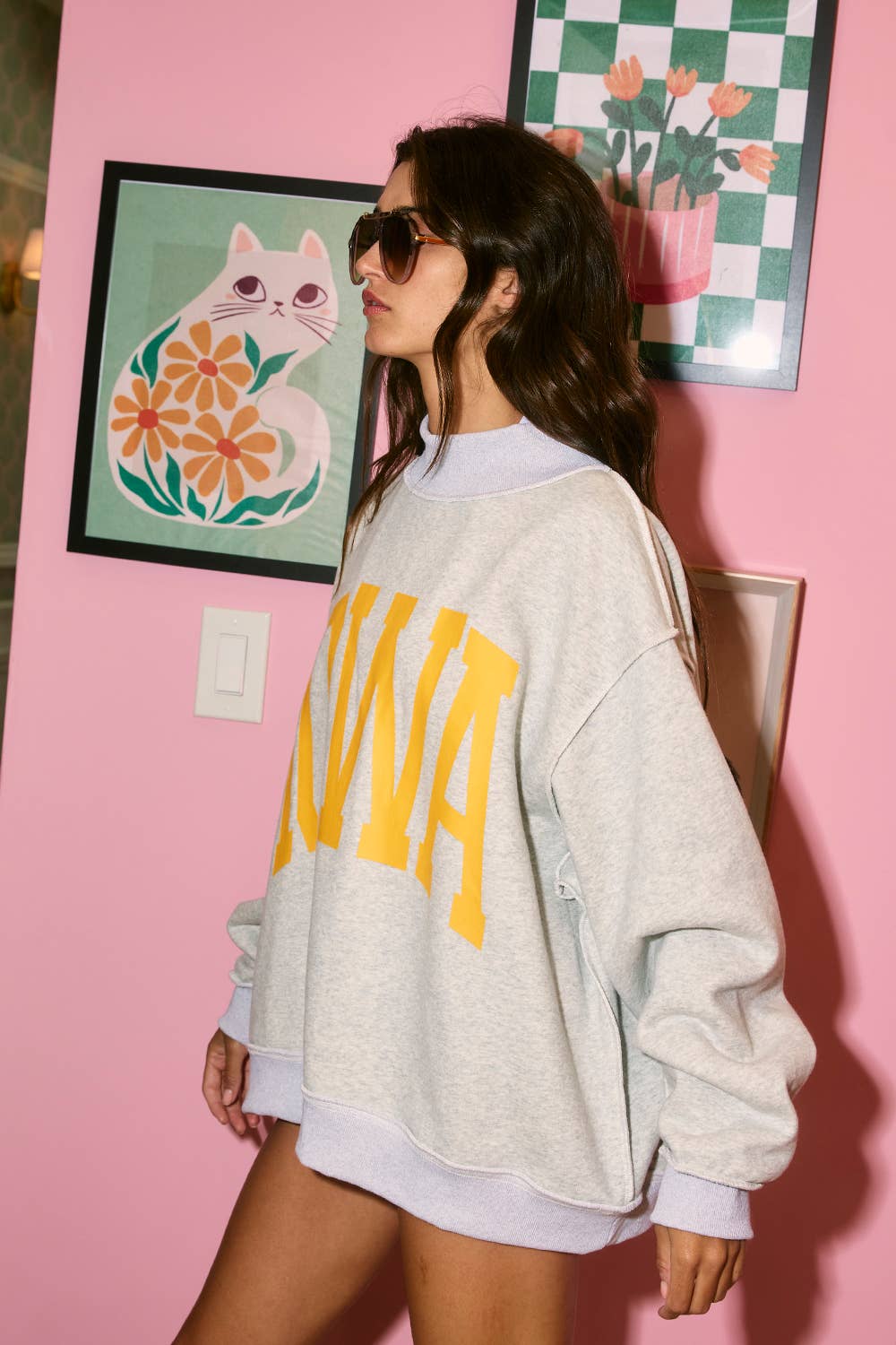 IT2594-IOWA | 'IOWA & IA' Reversible Mock Neck Sweatshirt